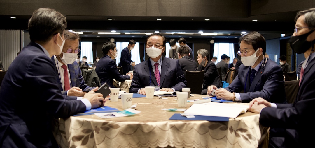 2020년 지식재산단총연합회 창립총회 : 지식재산단총연합회 공동회장 국회의원 정갑윤 / 국회 과학기술정보방송통신위원회 위원장 국회의원 이원욱